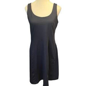 Eddie Bauer Women's MP Navy Blue Mini Athletic Dress‎ Built In Bra Sporty Summer